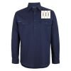 Mens Close Front Long Sleeve 150G Work Shirt Thumbnail