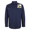 Mens Close Front Long Sleeve 150G Work Shirt Thumbnail