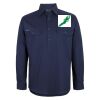 Mens Close Front Long Sleeve 150G Work Shirt Thumbnail