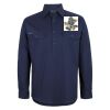Mens Close Front Long Sleeve 150G Work Shirt Thumbnail