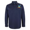 Mens Close Front Long Sleeve 150G Work Shirt Thumbnail