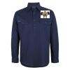 Mens Close Front Long Sleeve 150G Work Shirt Thumbnail