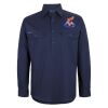 Mens Close Front Long Sleeve 150G Work Shirt Thumbnail