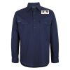 Mens Close Front Long Sleeve 150G Work Shirt Thumbnail