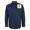 Mens Close Front Long Sleeve 150G Work Shirt Thumbnail