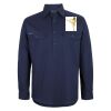 Mens Close Front Long Sleeve 150G Work Shirt Thumbnail