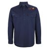 Mens Close Front Long Sleeve 150G Work Shirt Thumbnail