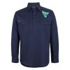 Mens Close Front Long Sleeve 150G Work Shirt Thumbnail