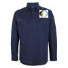 Mens Close Front Long Sleeve 150G Work Shirt Thumbnail