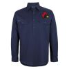 Mens Close Front Long Sleeve 150G Work Shirt Thumbnail