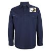 Mens Close Front Long Sleeve 150G Work Shirt Thumbnail