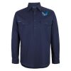 Mens Close Front Long Sleeve 150G Work Shirt Thumbnail