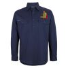 Mens Close Front Long Sleeve 150G Work Shirt Thumbnail