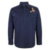 Mens Close Front Long Sleeve 150G Work Shirt Thumbnail