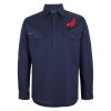 Mens Close Front Long Sleeve 150G Work Shirt Thumbnail