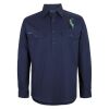Mens Close Front Long Sleeve 150G Work Shirt Thumbnail