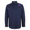 Mens Close Front Long Sleeve 150G Work Shirt Thumbnail