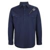 Mens Close Front Long Sleeve 150G Work Shirt Thumbnail
