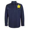 Mens Close Front Long Sleeve 150G Work Shirt Thumbnail