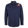 Mens Close Front Long Sleeve 150G Work Shirt Thumbnail