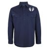 Mens Close Front Long Sleeve 150G Work Shirt Thumbnail
