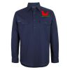Mens Close Front Long Sleeve 150G Work Shirt Thumbnail