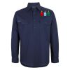 Mens Close Front Long Sleeve 150G Work Shirt Thumbnail
