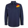 Mens Close Front Long Sleeve 150G Work Shirt Thumbnail