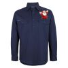 Mens Close Front Long Sleeve 150G Work Shirt Thumbnail