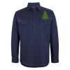 Mens Close Front Long Sleeve 150G Work Shirt Thumbnail