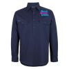 Mens Close Front Long Sleeve 150G Work Shirt Thumbnail