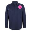 Mens Close Front Long Sleeve 150G Work Shirt Thumbnail