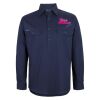 Mens Close Front Long Sleeve 150G Work Shirt Thumbnail