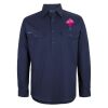 Mens Close Front Long Sleeve 150G Work Shirt Thumbnail