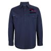 Mens Close Front Long Sleeve 150G Work Shirt Thumbnail