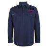 Mens Close Front Long Sleeve 150G Work Shirt Thumbnail