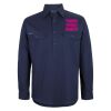 Mens Close Front Long Sleeve 150G Work Shirt Thumbnail