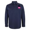 Mens Close Front Long Sleeve 150G Work Shirt Thumbnail