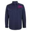 Mens Close Front Long Sleeve 150G Work Shirt Thumbnail