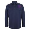 Mens Close Front Long Sleeve 150G Work Shirt Thumbnail