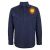 Mens Close Front Long Sleeve 150G Work Shirt Thumbnail