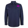 Mens Close Front Long Sleeve 150G Work Shirt Thumbnail