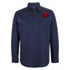 Mens Close Front Long Sleeve 150G Work Shirt Thumbnail