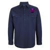 Mens Close Front Long Sleeve 150G Work Shirt Thumbnail