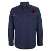 Mens Close Front Long Sleeve 150G Work Shirt Thumbnail
