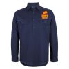 Mens Close Front Long Sleeve 150G Work Shirt Thumbnail