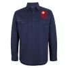 Mens Close Front Long Sleeve 150G Work Shirt Thumbnail