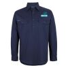 Mens Close Front Long Sleeve 150G Work Shirt Thumbnail
