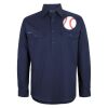 Mens Close Front Long Sleeve 150G Work Shirt Thumbnail